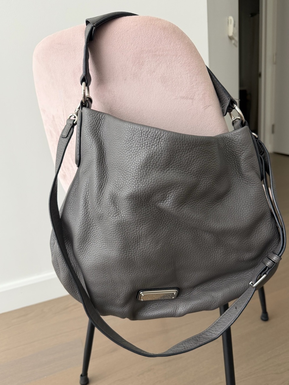 Marc by Marc Jacobs Gray Leather Hobo Bag